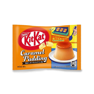 Pudding caramel flavored Kitkats from Japan